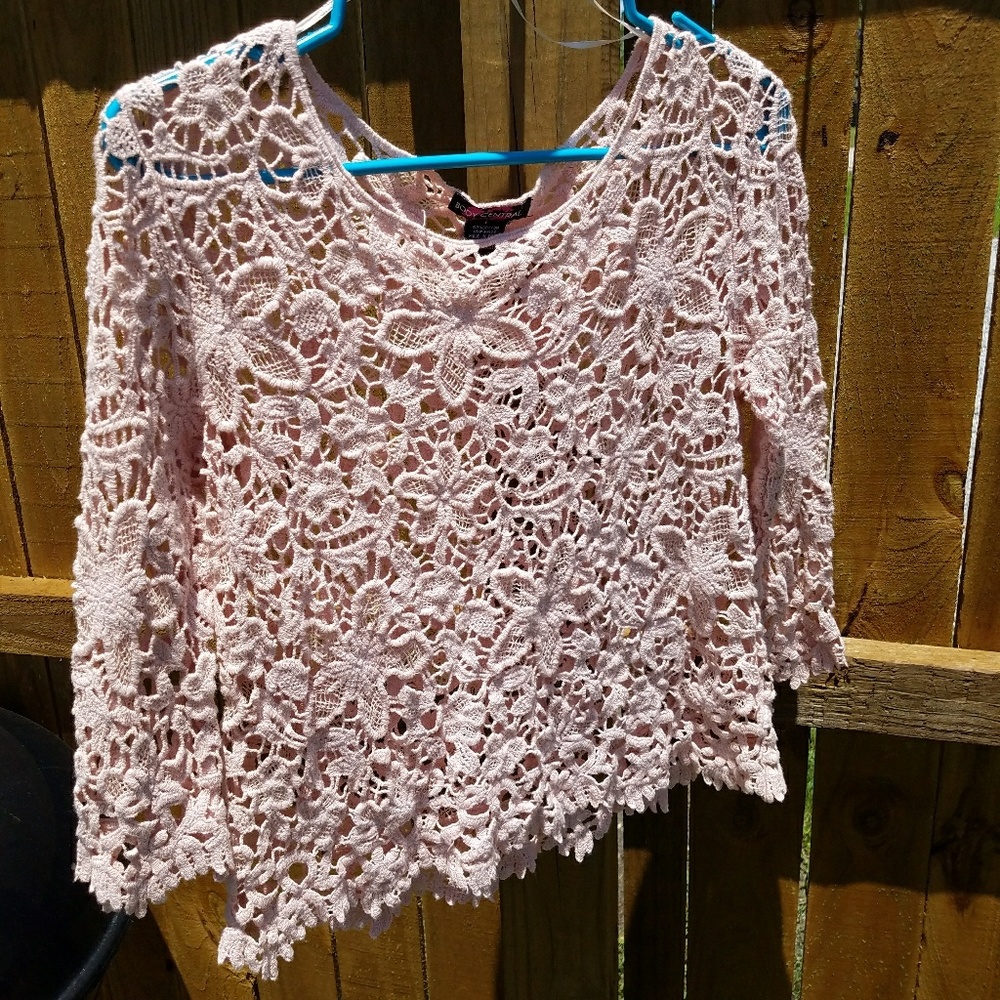 Pink lacey over top